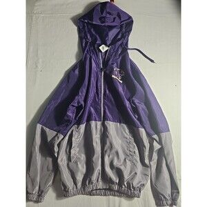 PEL Athletic Panthers Hooded Windbreaker Jacket Purple Gray Men's Small S